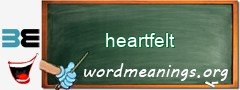 WordMeaning blackboard for heartfelt
